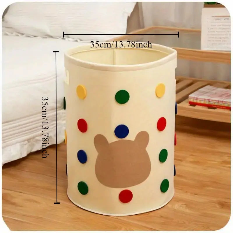 Polka Dot Versatile Laundry Basket for Clothes, Toys & Sundries