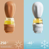 2 in 1 Glass Olive Oil Dispenser Bottle with Silicone Brush