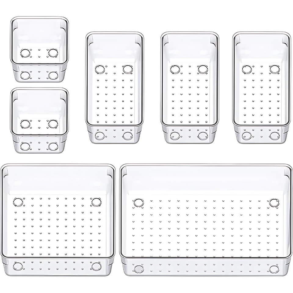 7Pcs Acrylic Drawer Storage Organiser