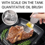 2 in 1 Glass Olive Oil Dispenser Bottle with Silicone Brush