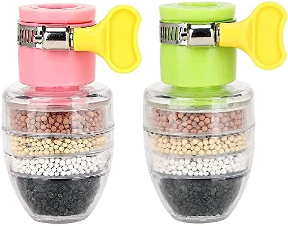 (Buy 1 Get 1 free) Multi-Layer Activated Carbon Water Faucet Filter (Assorted Color)