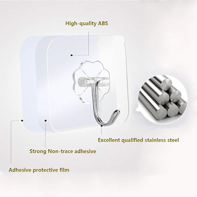 ExcelBond™ Self Adhesive Wall Hooks- Pack of 50 (BUMPER🔥 50% OFF)