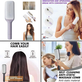 Self-cleaning Anti-static Massage Comb-Pack of 1