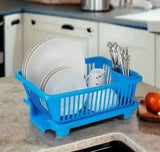 Smart Dish Drying Rack with Quick Drainage & Cutlery Holder