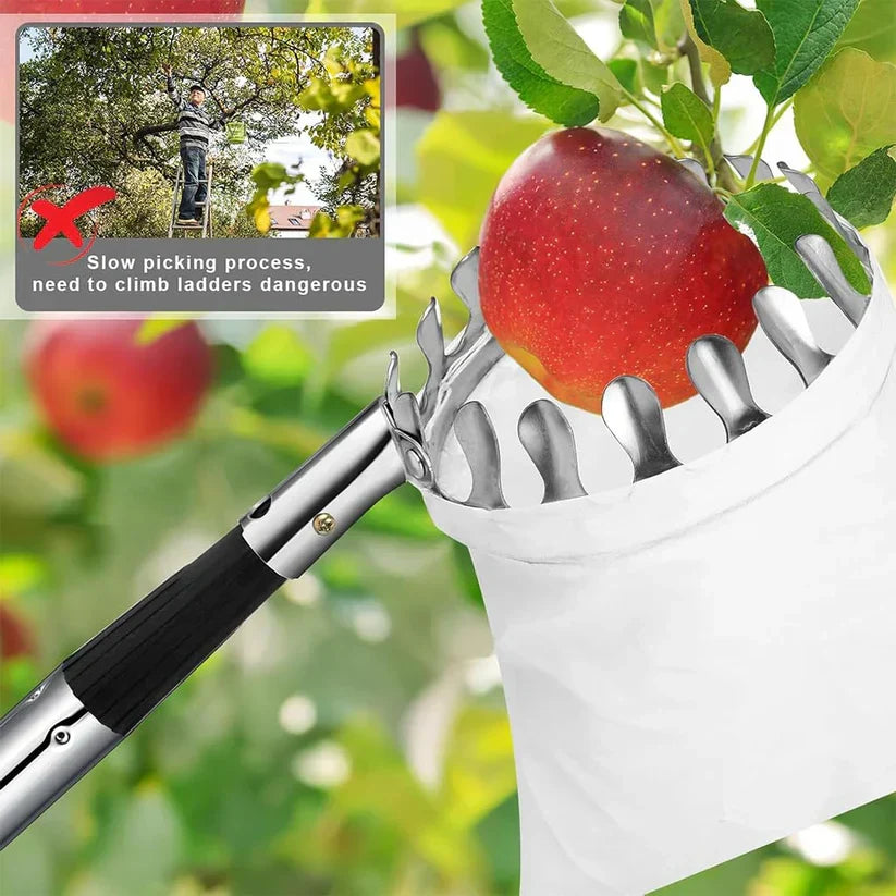 Premium Fruit Picker Basket Tool with Storage Bag
