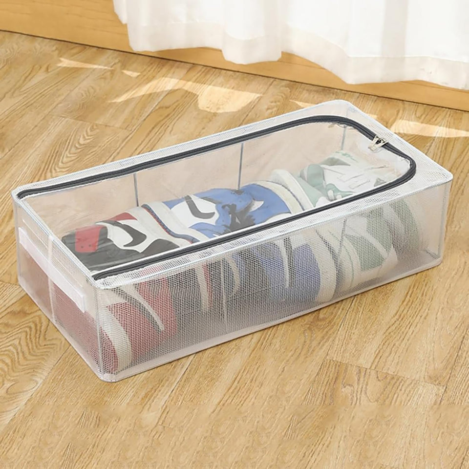 Clear Foldable Shoe Storage Box | Dustproof & Space-Saving Organizer