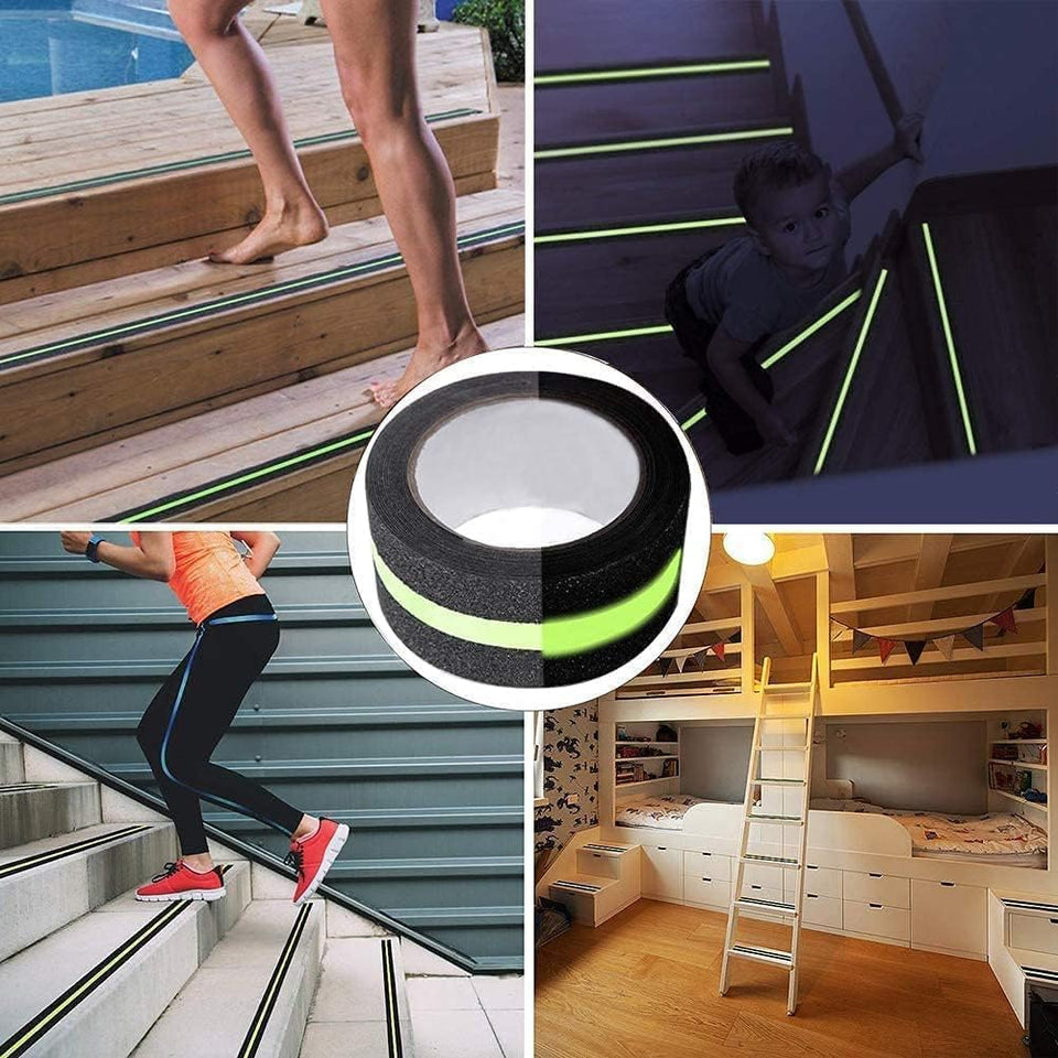 Glow-in-the-Dark Anti-Slip Tape for Stairs (2"x 5M)
