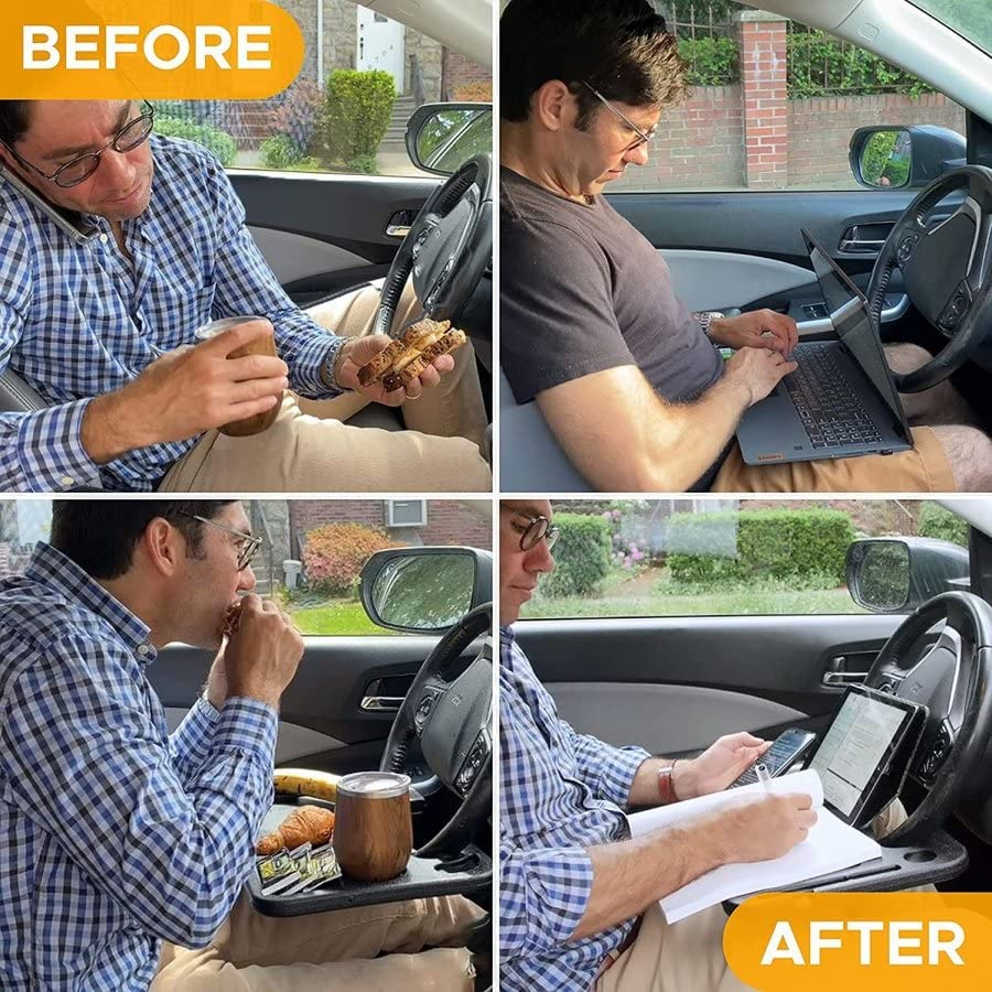 WheelDesk Pro – Car Food & Laptop Tray