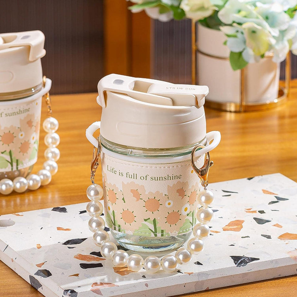 Coffee Mug With Cute Pearl Bracelet