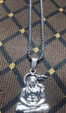 Meditation Hanuman Ji Oxidised Silver Locket