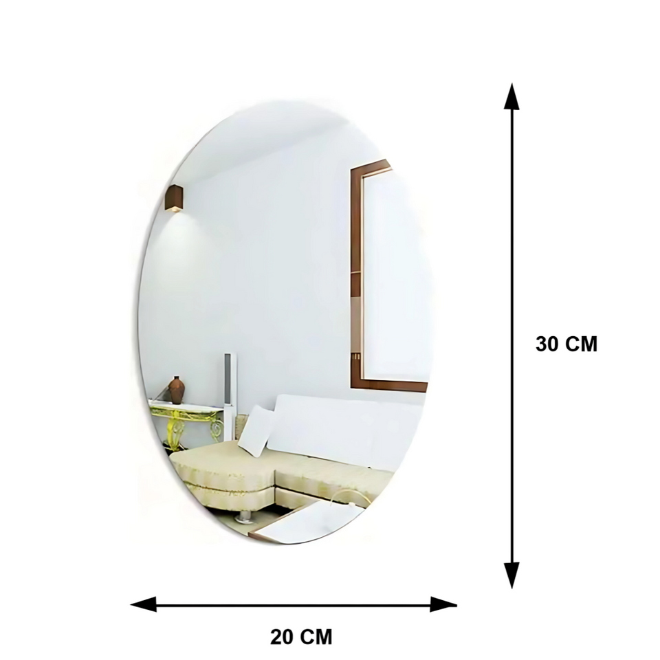 Combo of Oval Shape & Square Shape Mirror (Pack of 2)