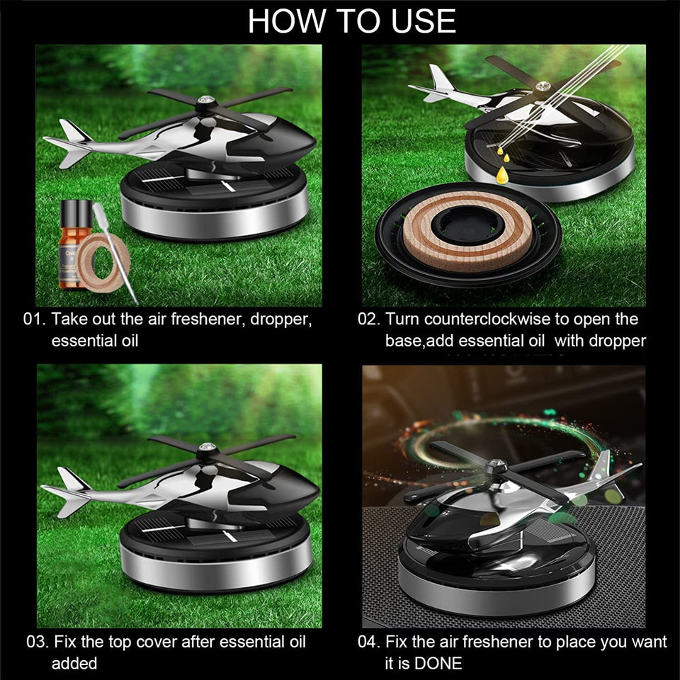 Solar Helicopter Car Air-freshner