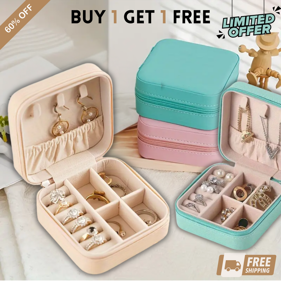 Multipurpose Zipped Organizer Box for Earrings, Rings, Necklaces | 🔥 Buy 1 Get 1 Free 🔥