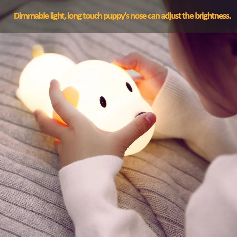 Silicone Puppy Touch Night Lamp