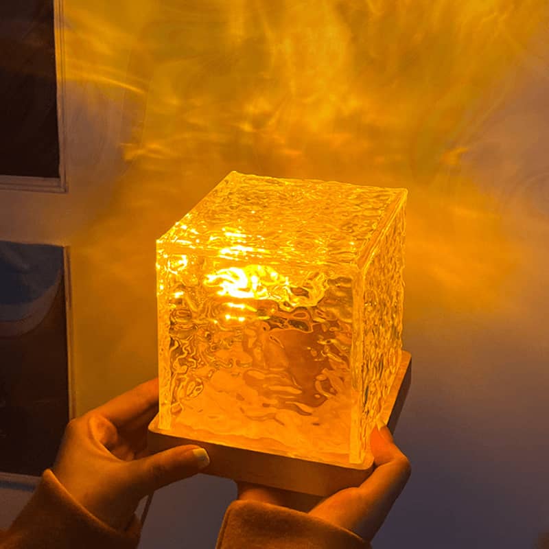Dynamic Rotating Water Ripple Night Light