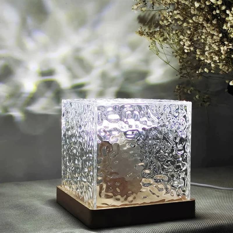 Dynamic Rotating Water Ripple Night Light