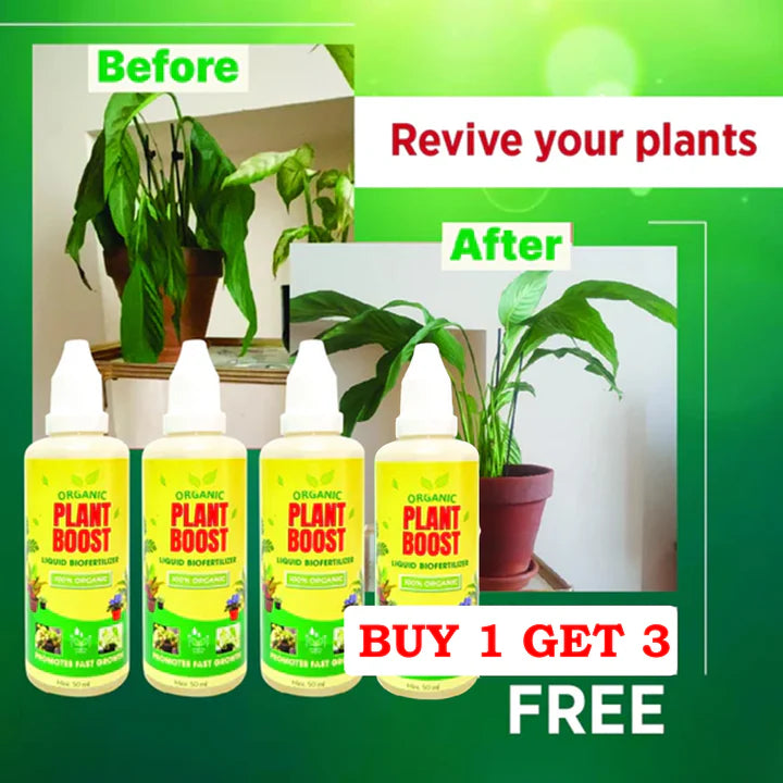 BIOPLANT™ Plant Boost Liquid Biofertilizer for All Crops,Organic (BUY 1 GET 3 FREE) (PACK OF 4)
