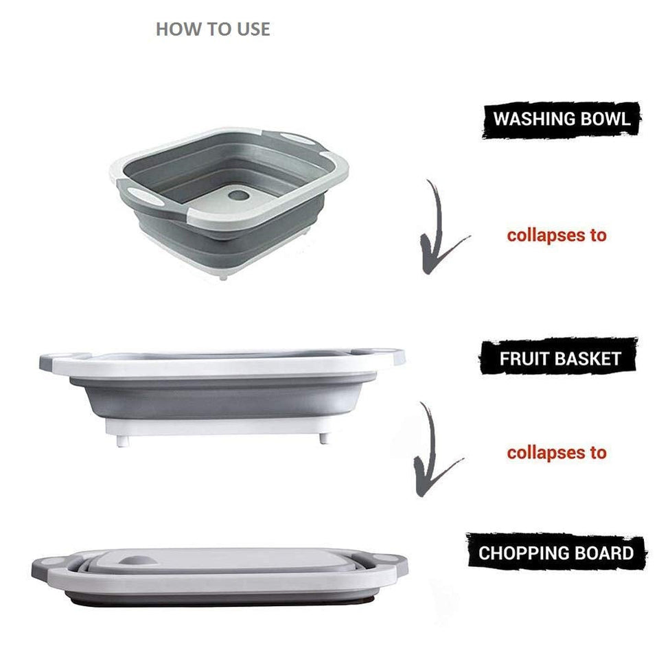 Multifunctional Silicon Kitchen Foldable Chopping Board