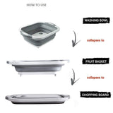 Multifunctional Silicon Kitchen Foldable Chopping Board