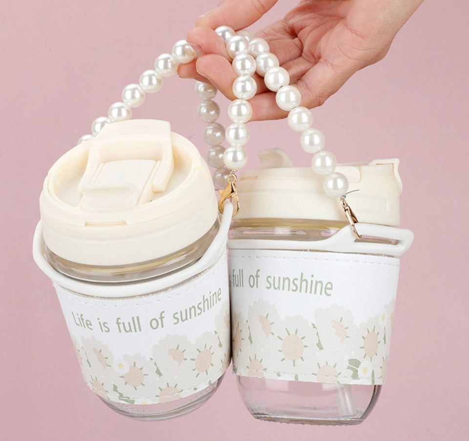 Coffee Mug With Cute Pearl Bracelet