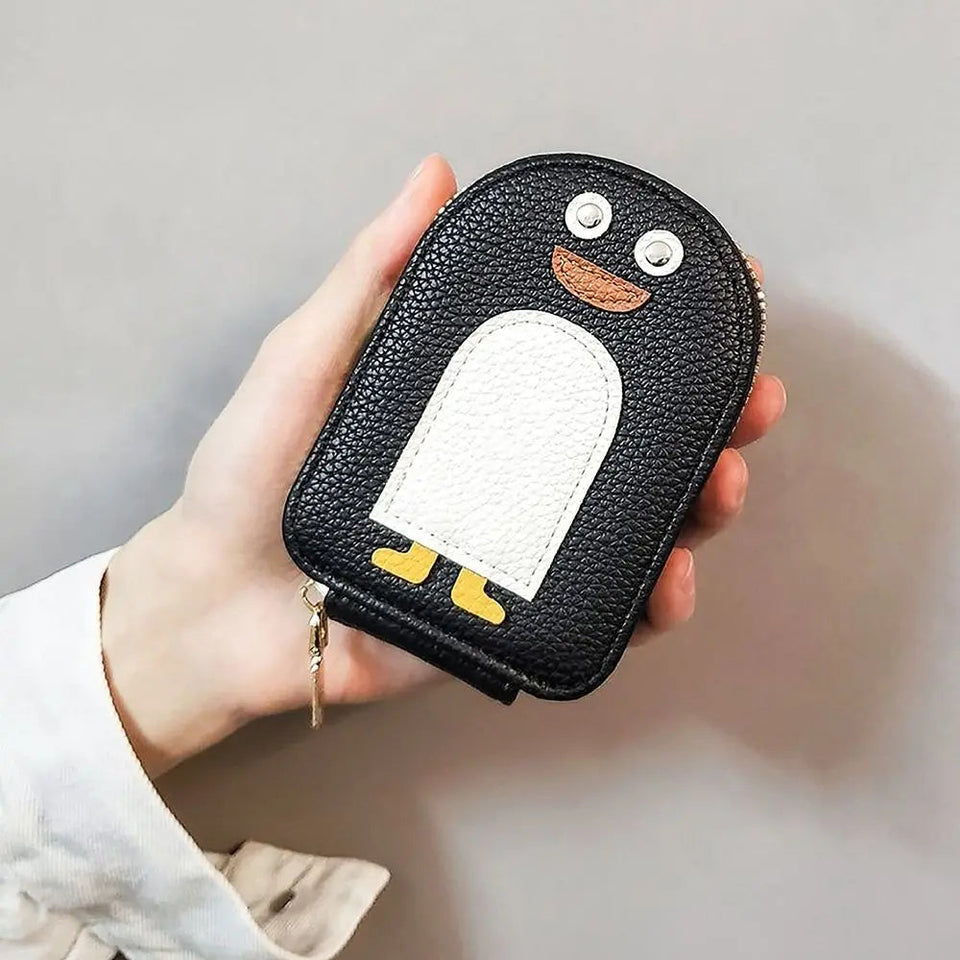 Penguin Leather Card Holder