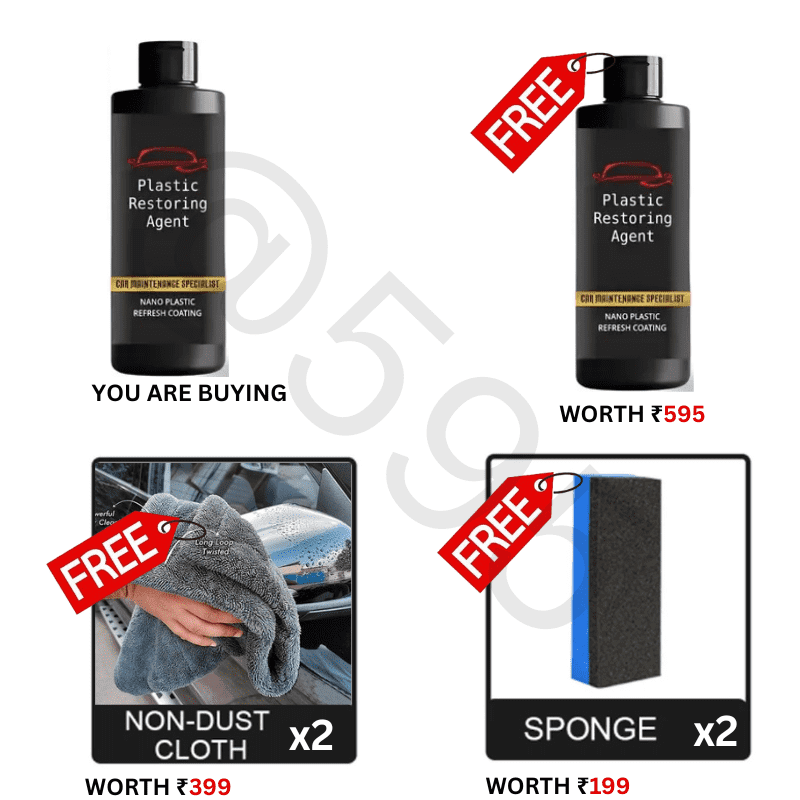 Nano Plastic Restoring Agent for Cars and Bikes (BUY 1 GET 5 ITEMS FREE)(Premium Quality)