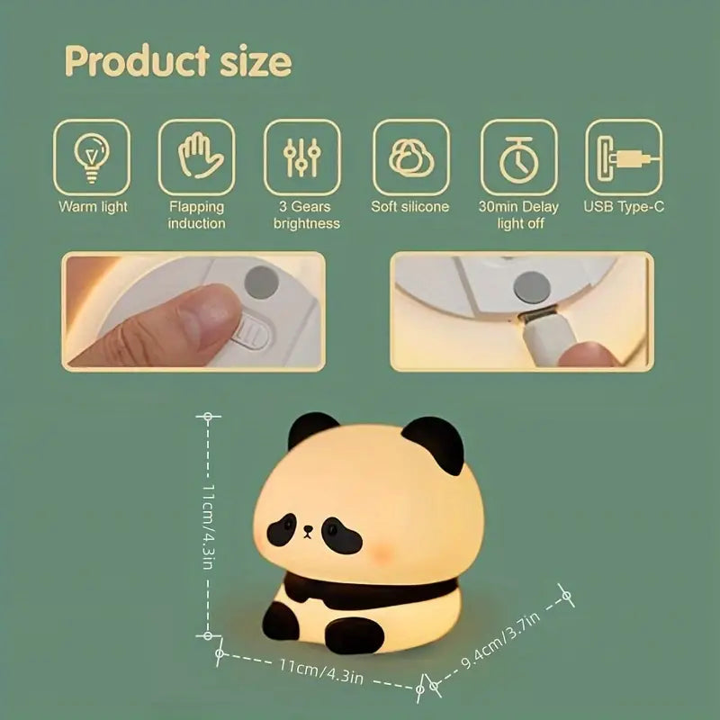 Squishy Panda Silicon Night Lamp