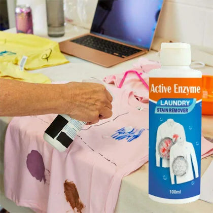 Active Enzyme Laundry Stain Remover – Powerful Spot Cleaner (Buy 1 Get 1 Free) (Quality Assured)
