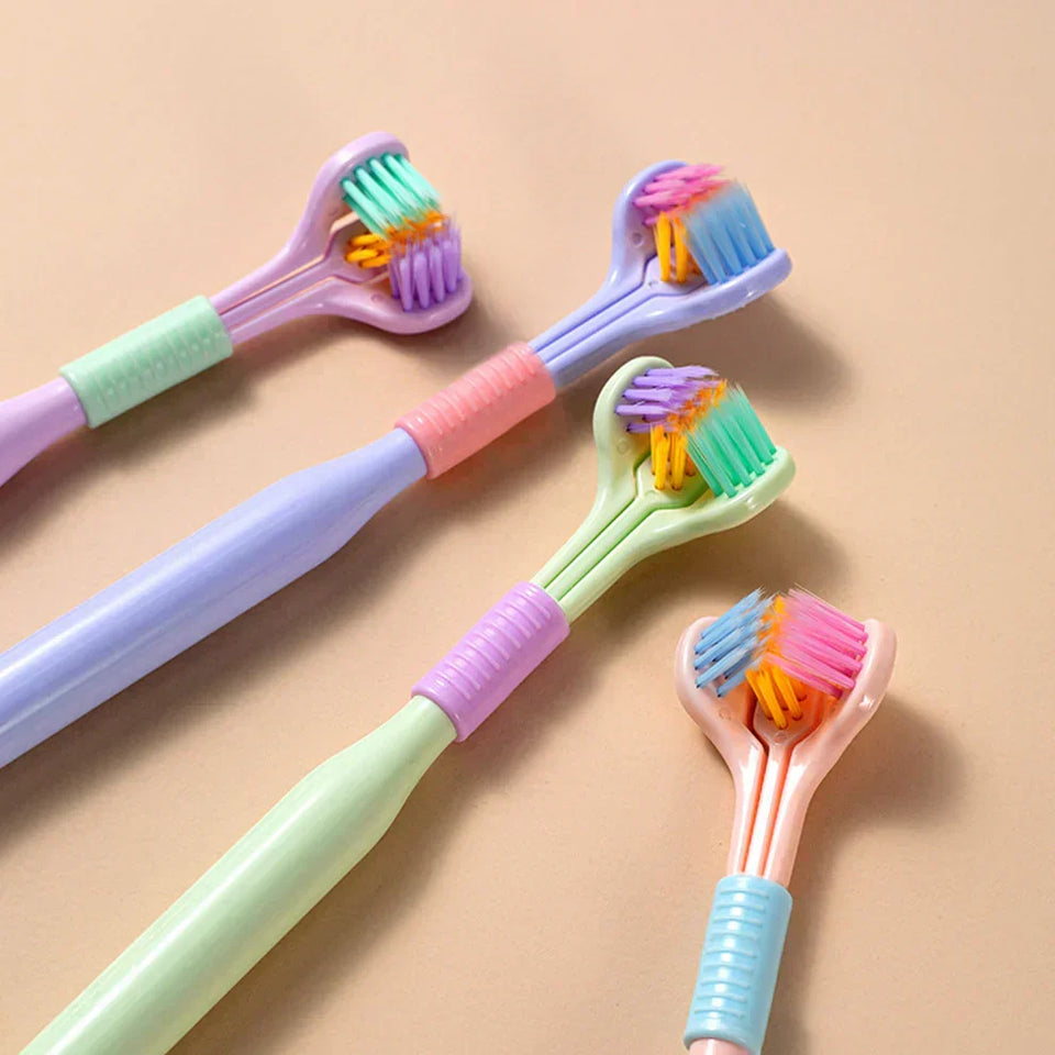 360° Triple-Sided Toothbrush for Maximum Clean