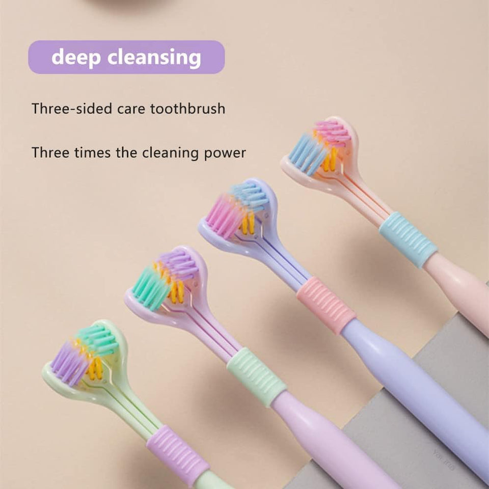 360° Triple-Sided Toothbrush for Maximum Clean