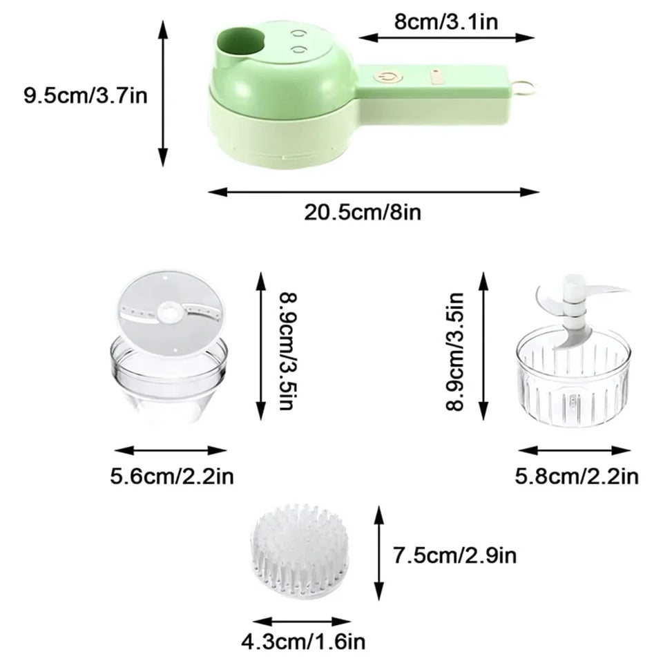 4 in 1 Portable Electric Vegetable Cutter Set