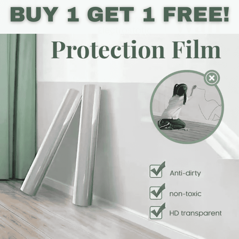 Self- Adhesive Transparent Electrostatic Wall Protection Film (Buy 1 Get 1 Free)